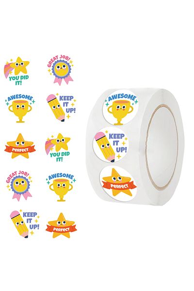 Choice 500pcs All 500PCS DIY Classic Reward Stickers For Teacher Cartoon Incentive Stickers For School Toy