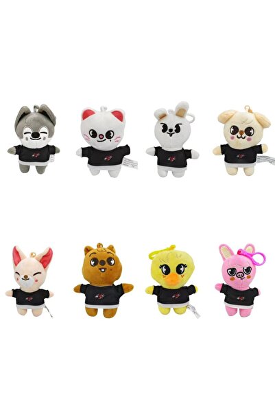 Choice 8PCS New skzoo plush toy keychain pendant, wandering children's humanoid doll Leeknow Hyunjin pendan
