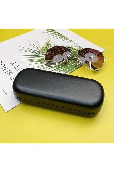 Choice Black A stylish hard glasses case with sturdy snap closure and soft lining, portable and stylish, su