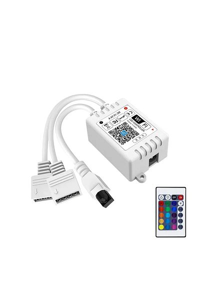 Choice Dual Output LED Smart WiFi Controller 4Pin Output with 24-Key Remote Work with Alexa/Google Assistan