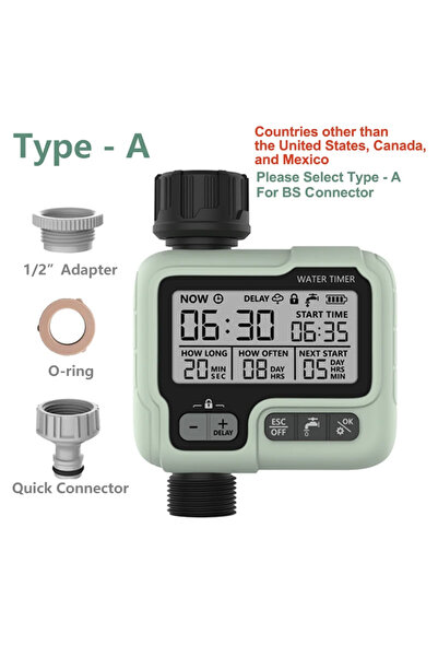 Choice3 مؤقت ري 322-BS قابل للبرمجة، صنبور خرطوم خارجي، نظام ري أوتوماتيكي