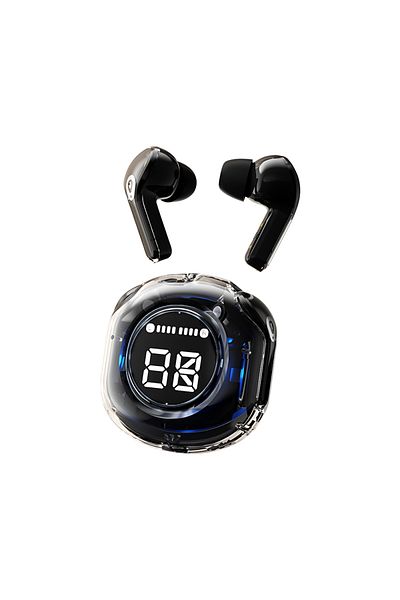 Choice Black T8 Pro Tws Bluetooth Earbuds Transparent With Led Digital Display Wireless In-ear Earphone For