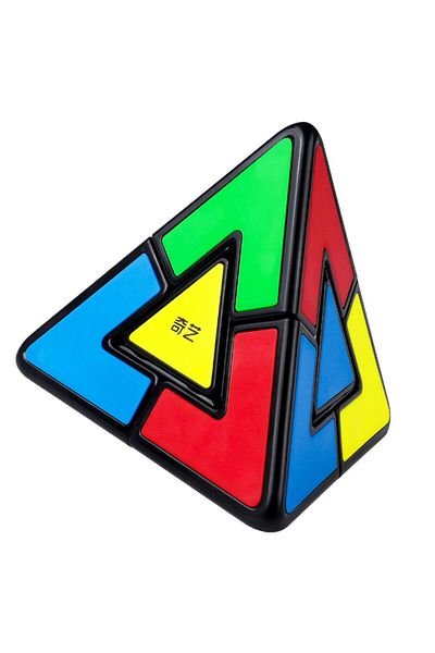 Choice Black QiYi Duo Pyramind 2x2 Strange Shape Pyramid Magic Cube 2x2x2 Educational Puzzle Cubo Magico To