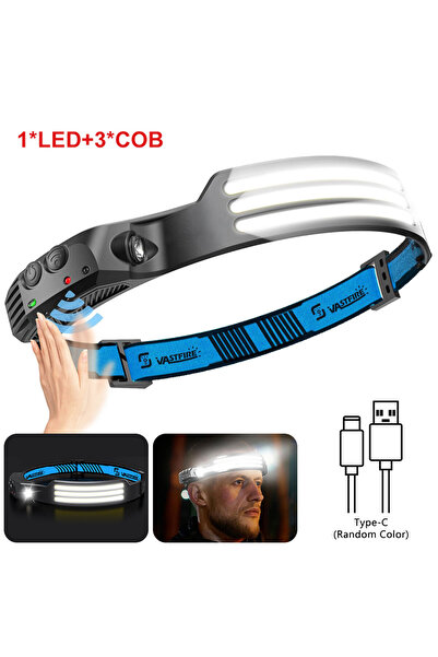 Choice1 1 قطعة 1-5 قطع مصباح أمامي LED COB مصباح أمامي تحريض مدمج ببطارية قاب...