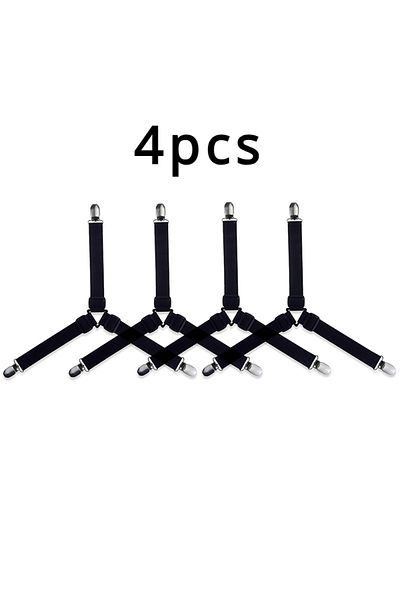 Choice 4pcs Black 4Pcs/lot Bed Sheet Fasteners Holder Gadgets for Bed Sheet Organizer Mattress Cover Clip f