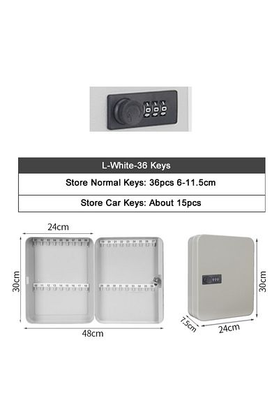 Choice L-white-code Key Safe Box New Multi Keys Storage Box Password Spare Car Keys Storage Organizer Box F