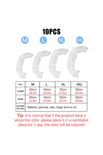 Choice مجموعة من 10 قطع مقاس 2XL، 10 قطع/مجموعة، صينية للحيوانات الأليفة، أغش...