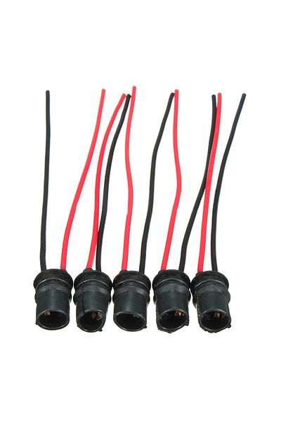 Choice 10Pcs T10 W5W Car Wedge Light Bulb Socket Connector Holder Extension LED Lamp Bulb Base Holder Re...