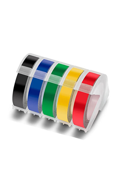 Choice1 5 Color C 5 PK Label Maker Compatible for 3D Dymo Label Tapes Multicolor 9mm Printer Ribbon Motex E1