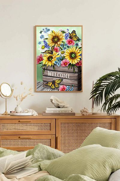 Dekorsiahome One Piece Wooden Frame Living Room Hall Kitchen Table Tk0204