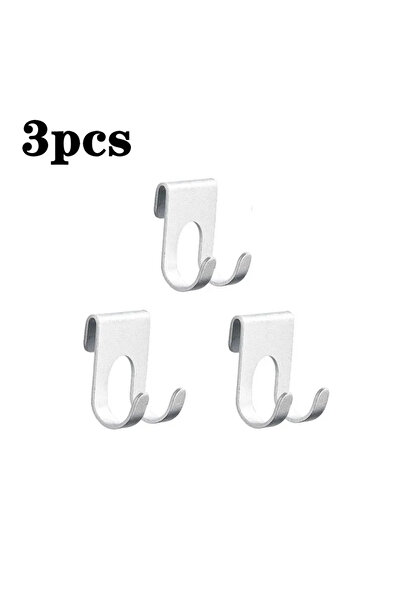 Choice 5.5 × 4 سم، 3 قطع - خطافات فضية، خطاف حمام، خطاف دش من الألومنيوم، فوق...