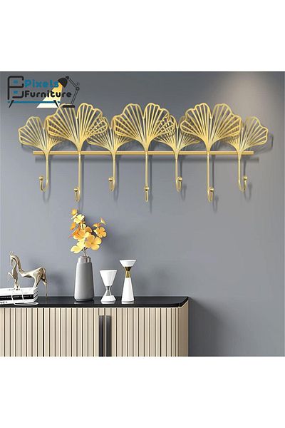 PixelsFurniture Pixel Furniture 7 Hook Wall Mounted Metal Clothes Hanger
