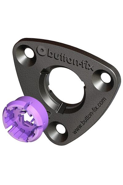 Button-Fix Sistem de fixare ascuns pentru panouri, suporturi și mobilier, Button-Fix tip 3, pachet de 100 bucăți