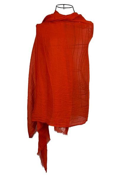 DACSHOP Esarfa dama uni 25V, caramiziu 180 x 95 cm