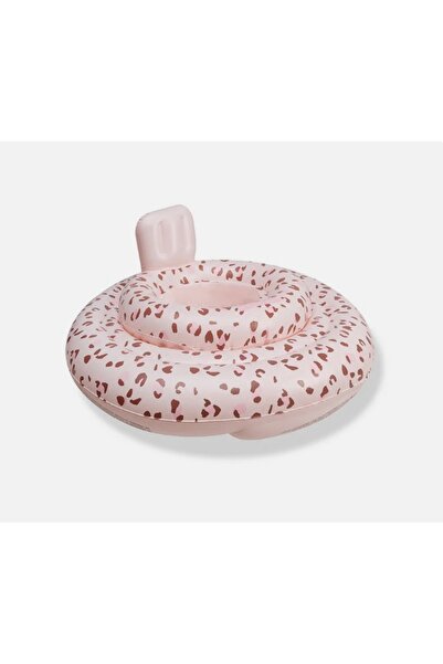 Swim Essentials Old Pink Leopard Bebek Sırt Destekli Yüzme Simidi 0-1 Yaş