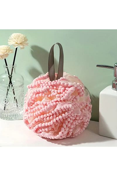 Choice Purple Bathing Flower Foaming Sponge Bubble Wisp for Body Soft Shower Flower Mesh Ball Skin Cleaner
