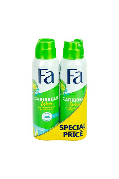 Fa Caribbean Wave Deodorant Spray Value Pack 2 x 150 ml