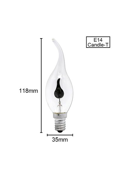 YNL E14 Tail 10pcs/lot E27 E14 LED Flame Candle Light Edison Bulb AC 220V 230V 3W Retro Vintage Fire Lam