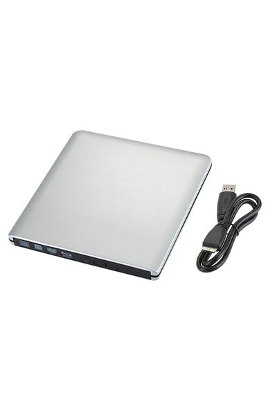 MayAug USB3.0 Ultra-Slim External Optical Drive with 4K Blu-Ray Burning, USB 3.0, DVD Play, 3D Blu-Ray R/W,