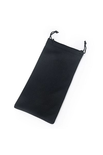 Choice 10 Pcs Black Waterproof Eyeglass Pouches - Convenient Drawstring Closure, Soft Microfiber Material,