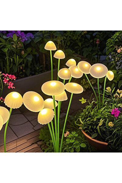 Choice مصباح LED يعمل بالطاقة الشمسية على شكل قنديل البحر أبيض دافئ، قطعة واحدة، ديكور للحديقة، مقاوم للماء، إضاءة خارجية تعمل بالطاقة الشمسية