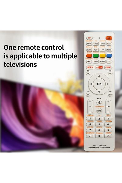 Choice WHITE Universal RM-L1130+X Replacement Remote Control For All Brand Television TV RM-L113+12 RM-L113