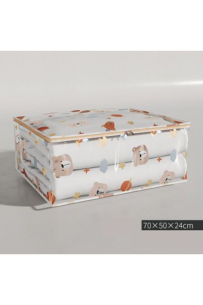 Choice Large Large Capacity Household Clothes Organizer Dustproof Waterproof Transparent Quilt Bag New Prin