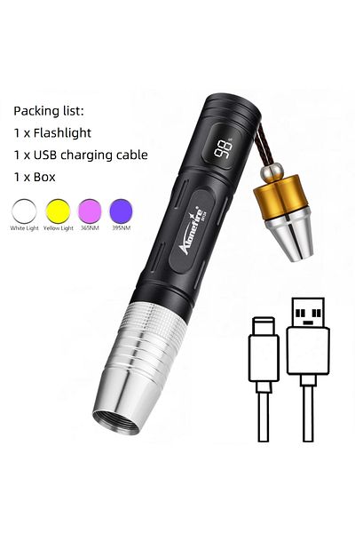 Choice Sv124 4-in-1 Jade Detector Light Uv 365nm Rechargeable Emerald Jewelry Gems Amber Identification Fla