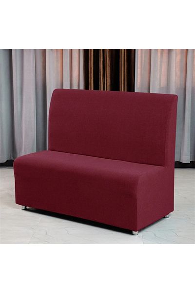 Choice A13 Sofa Cover 1PC Polar Fleece Armless Sofa Cover Stretch Restaurant Sofa Slipcover Solid Color Ant