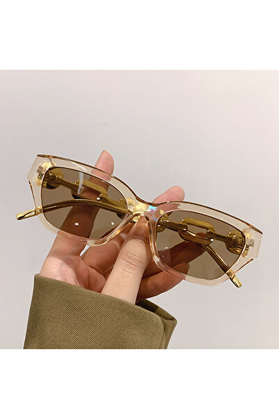 Choice 816-c6 Champagne-tea KAMMPT Polygon Classic Sunglasses For Women Men F...