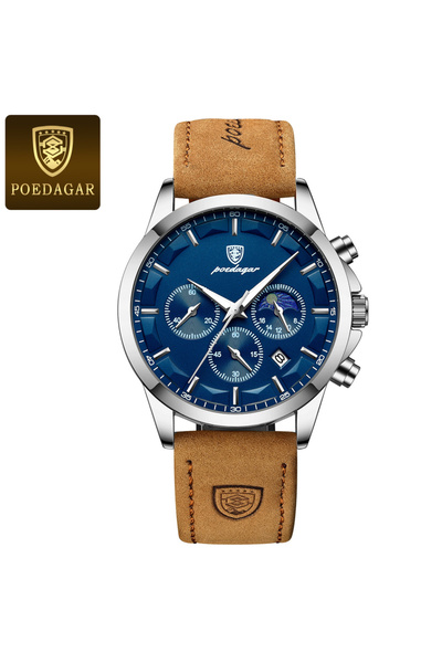 Choice ساعة يد رياضية فاخرة للرجال من الكوارتز مقاومة للماء كرونوغراف مضيئة ب...