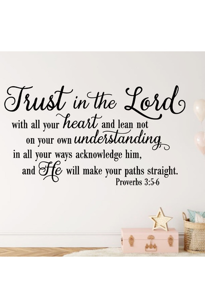 Choice BR63783 Scripture“Trust in the Lord With All Your Heart”Art Wall Stick...