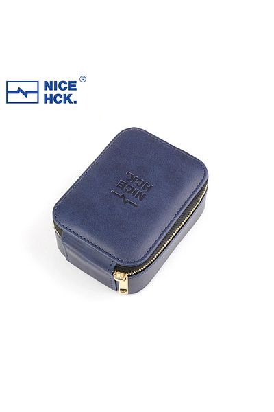 kankeirr Blue NICEHCK Net Pocket Portable PU Case Large Capacity Zipper Earbud Storage Box Cable Organizer Ea