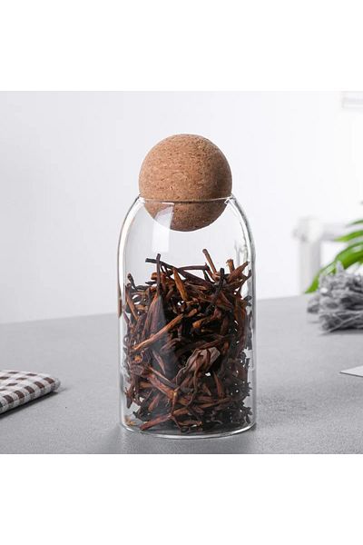 Choice 800ml Sealed Jar Glass Cork Stopper Coffee Beans Dried Fruit Storage Box Kitchen Food Multigrain Sto