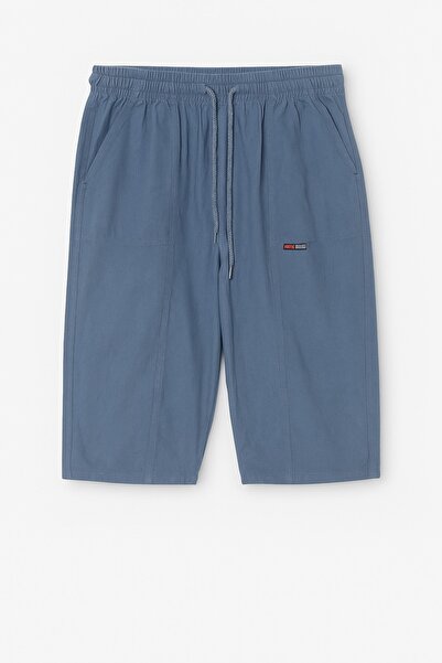 nacar çarşı Erkek Pamuk Ham Bez Kapri – Yüksek Bel, Lastikli Bel, Rahat Kalıp Yazlık Şort