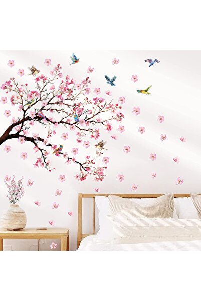 Choice1 ملصقات حائط على شكل طائر مائي وزهرة BR0149M لتزيين غرفة المعيشة وغرفة...