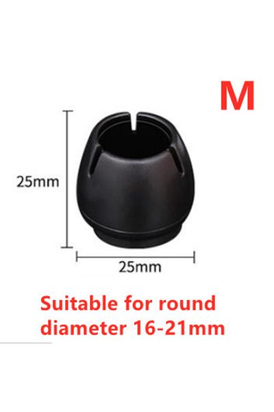 Choice M 16PCS Black Silicone Chair Leg Floor Protectors with Wrapped Felt Bar Stool Chair Leg Caps Furnit.