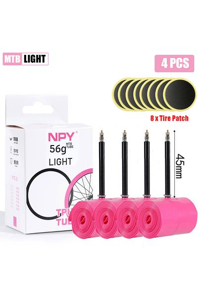 Choice Presta Valve 29'' 45mm 1.9-2.5" MTB-4pcs NPY TPU Bike Inner Tube light 26 27.5 29 Inches MTB Bicycle