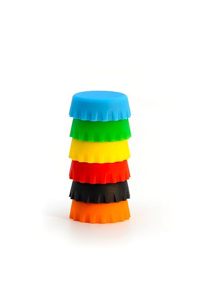 Choice 5Pcs 2/12/24Pcs Candy Colors Silicone Beer Bottle Caps Bar Home Brewing Wine Making Barware Cover Bo