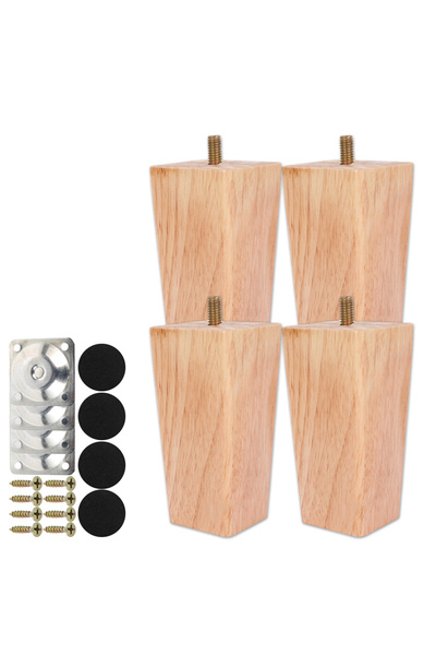 Choice4 4 قطع من أرجل الأثاث الخشبية الصلبة، مقاس 6/10/15 سم، مناسبة للكراسي ...