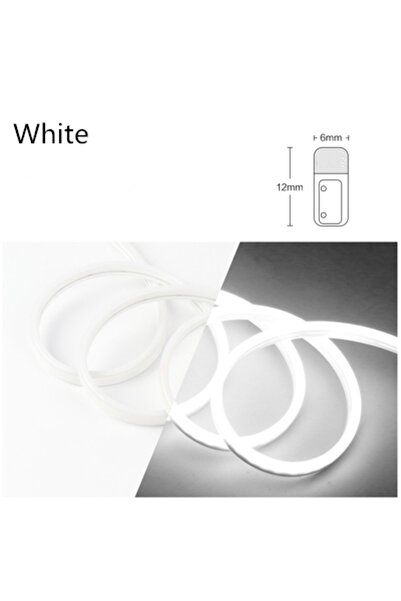 Choice 5 أمتار 12 فولت 1 سم يمكن قصها أبيض 12 فولت شريط إضاءة نيون LED شريط م...