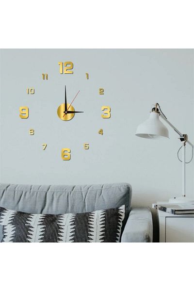 Choice Yellow 40cm Luminous Digital Clock DIY Stereoscopic Wall Clock Silent Clock Living Room Bedroom Wall