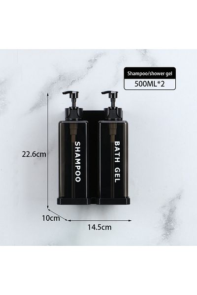 Choice 500ML 500ML-2 Wall-Mounted Soap Dispenser Bottle Holder for Hotels And Home Use - Easy to Install So