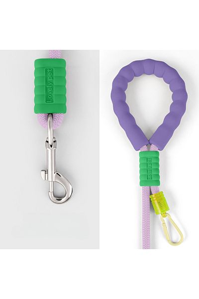 Choice 180CM X 1CM Pinkish purple Dog Leash Can Be Worn Cross-body Cloud Foam Cotton Handle Contrast Color