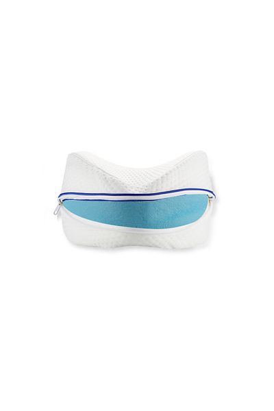Choice blue 1pc Leg Pillow Memory Cotton Slow Rebound Leg Pillow Side Lying Heart Shaped Memory Cotton Vein