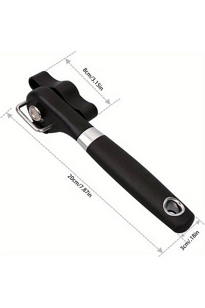 Choice 1pc Effortless Stainless Steel Can Opener – Easy-Grip, Multi-Use, No Electricity, Safe & Portable