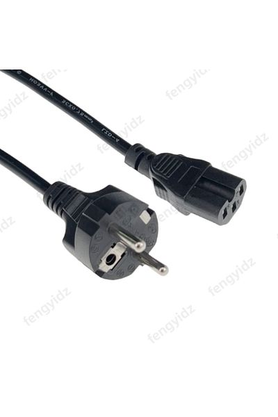 Choice black 1.8m EU Schuko Power cables,Europe CEE7/7 Power Cord ,EU to C15 Power lead for household elect