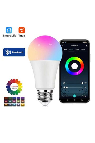 Choice 9w Yes Smart Led Bulb E27 Tuya Smart Led Bulb E27 220V Smart Light Dimable Bluetooth RGB Lamp APP Co