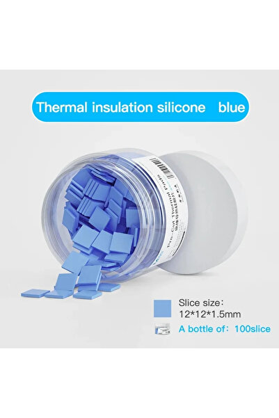 Choice 100 قطعة من ألواح السيليكون العازلة للحرارة باللون الأزرق، مقاومة درجا...
