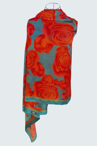 DACSHOP Shawl scarf, FS, Dacali, blue/pink